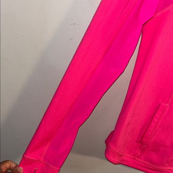Abercrombie & Fitch Vibrant Pink Half-Zip Top - Picture 4 of 6